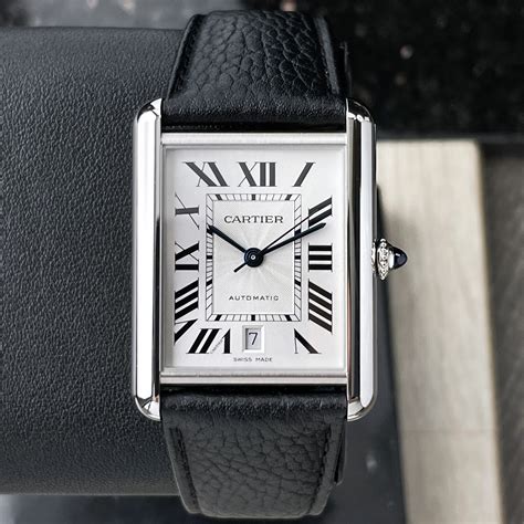 cartier tank silver watch|cartier military tank watch.